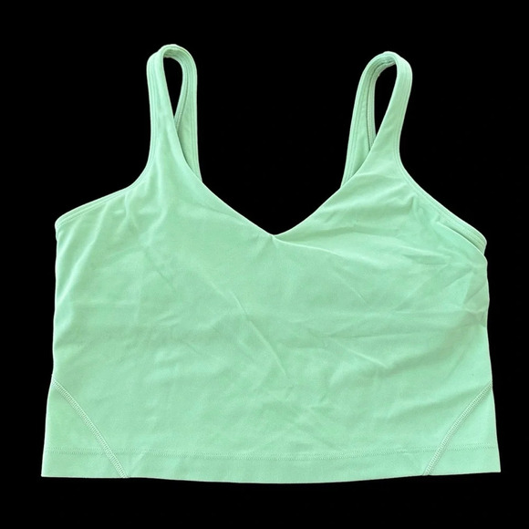 Lululemon Womens size 8 Sage Green Align Crop Tank Top Activewear - Picture 1 of 3